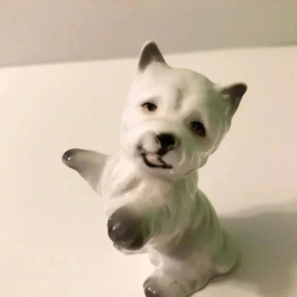 Vintage Miniature Scottish Terrier Dog Puppy Dog Figurine Bone  China Taiwan - Picture 6 of 9